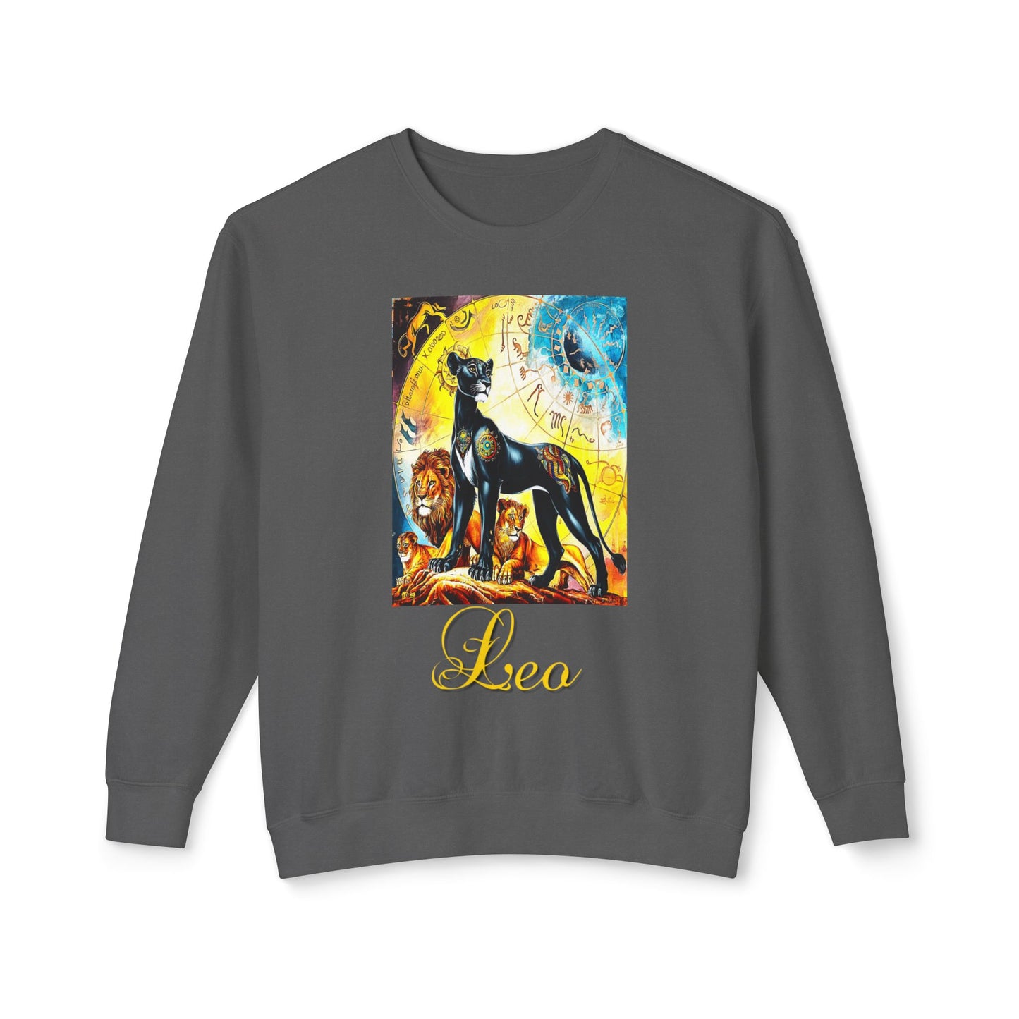 Leo, Unisex Lightweight Crewneck Sweatshirt