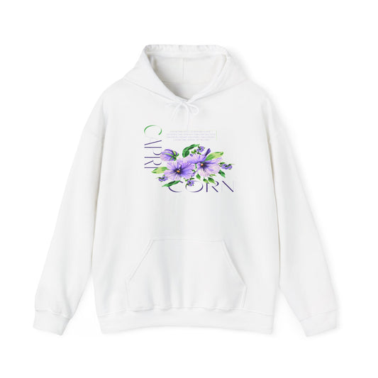 Capricorn Pansies, Unisex Heavy Blend™ Hooded Sweatshirt