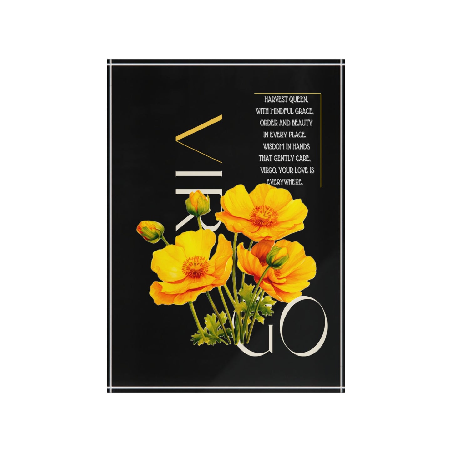 Virgo Buttercups, Photo Block (Black)