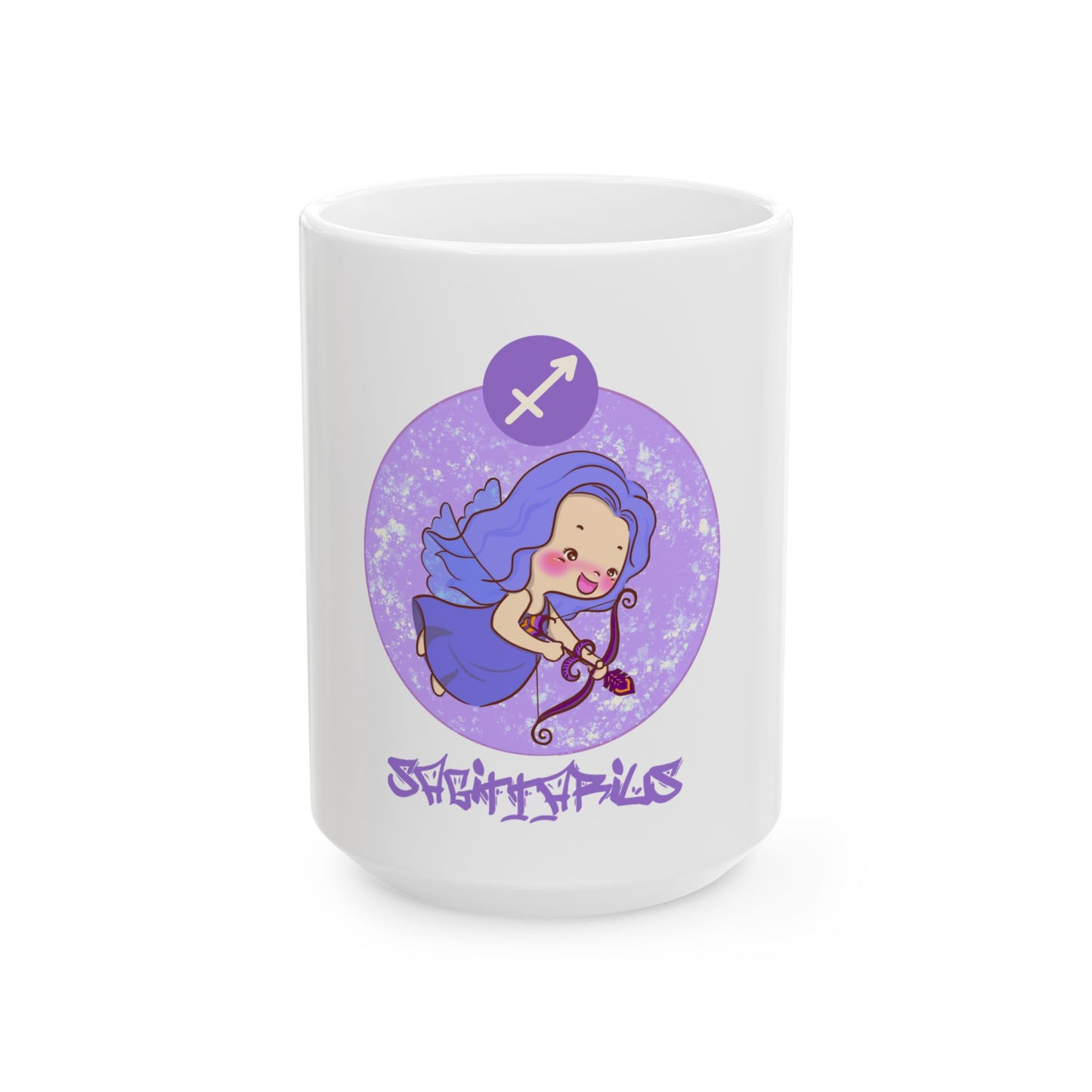 Sagittarius Chibi Archer, Ceramic Mug (11oz, 15oz)