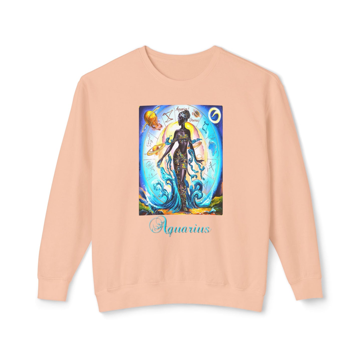 Aquarius, Unisex Lightweight Crewneck Sweatshirt