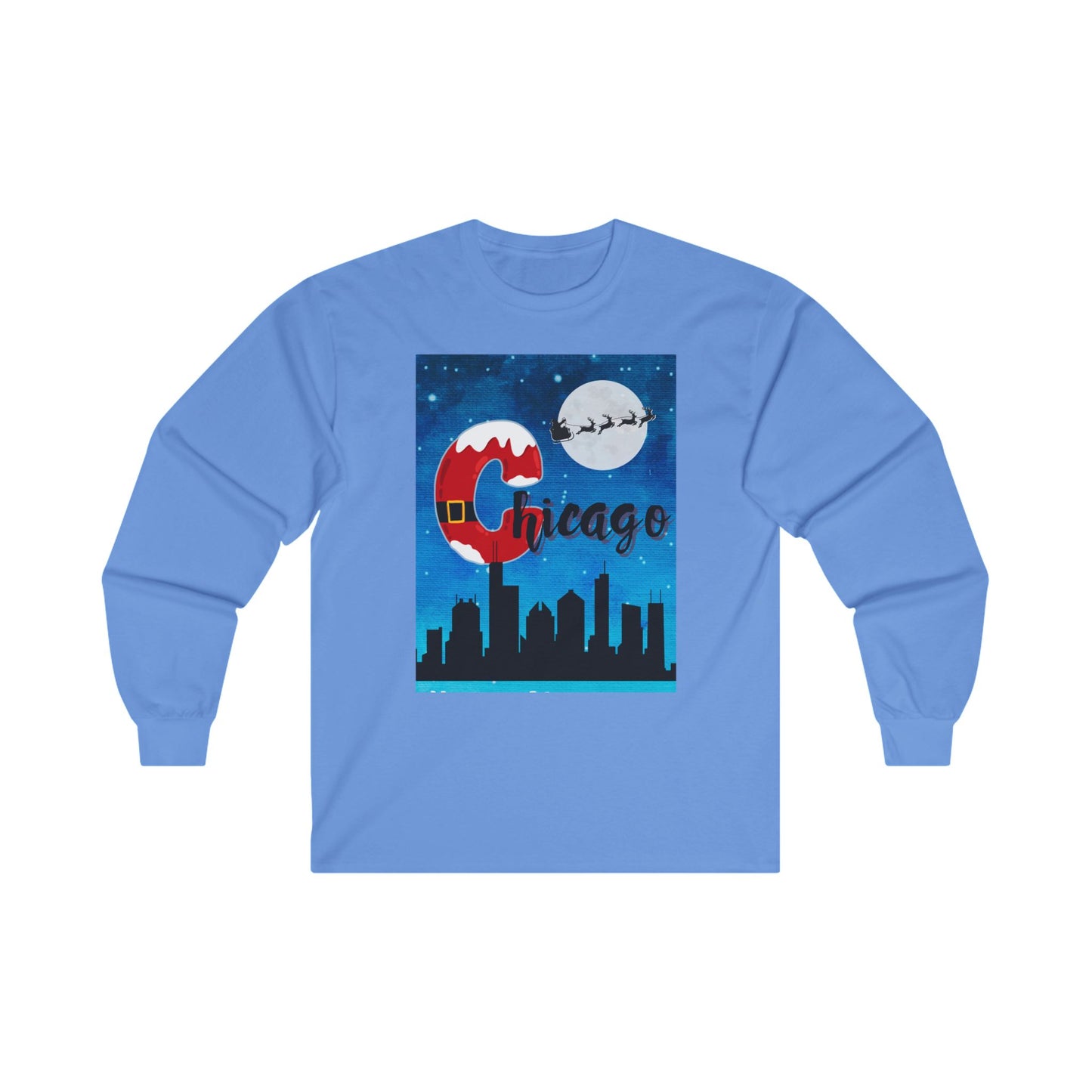 Santa in Chicago, Unisex Ultra Cotton Long Sleeve Tee