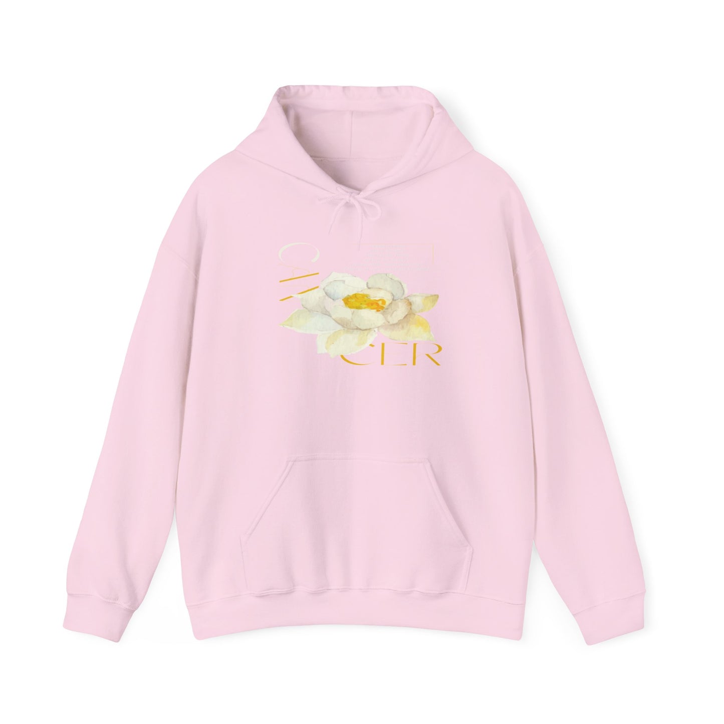 Cancer White Lotus, Unisex Heavy Blend™ Hooded Sweatshirt