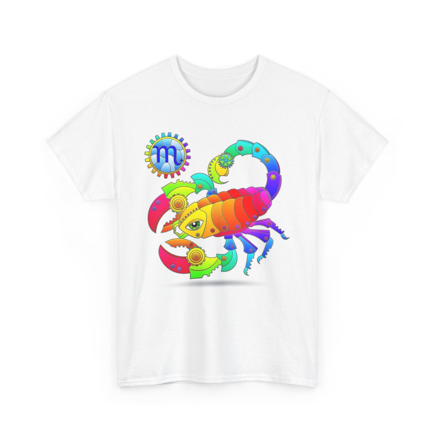 Scorpio Rainbow Steampunk, Unisex Heavy Cotton Tee