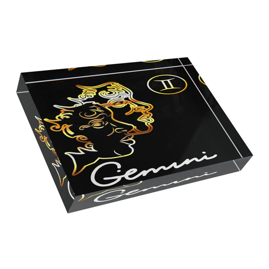 Gemini Twins Photo Block, Black