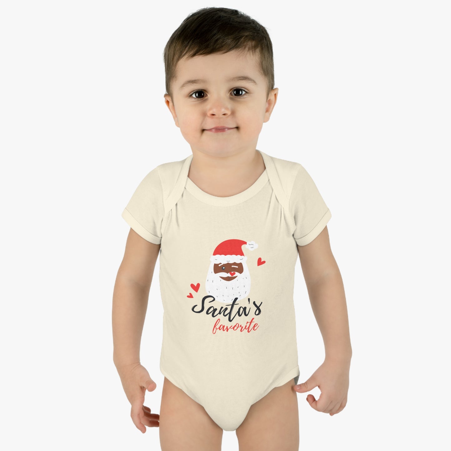 Santa's Favorite, Infant Baby Rib Bodysuit