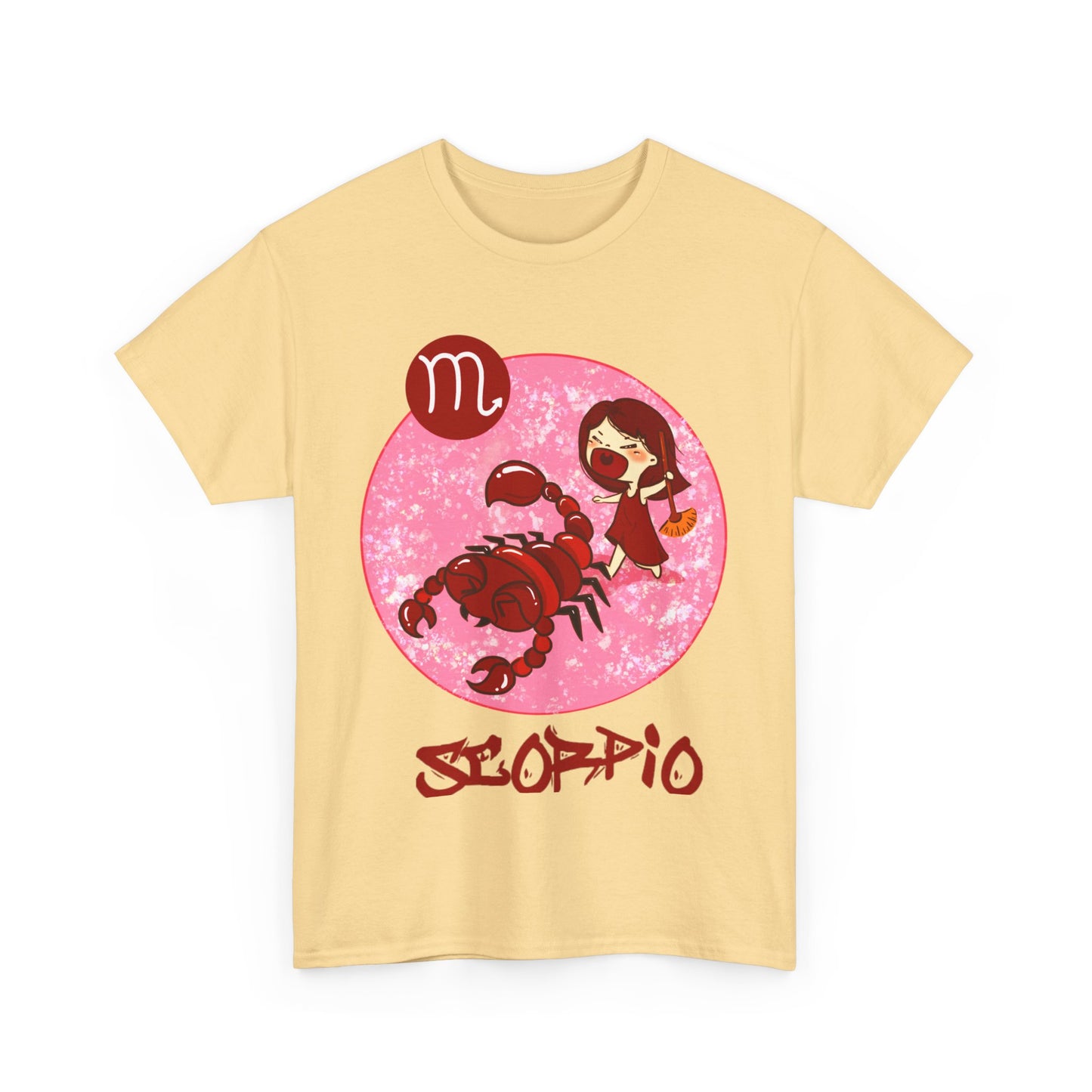 Scorpio Chibi Girl & Scorpion, Unisex Heavy Cotton Tee