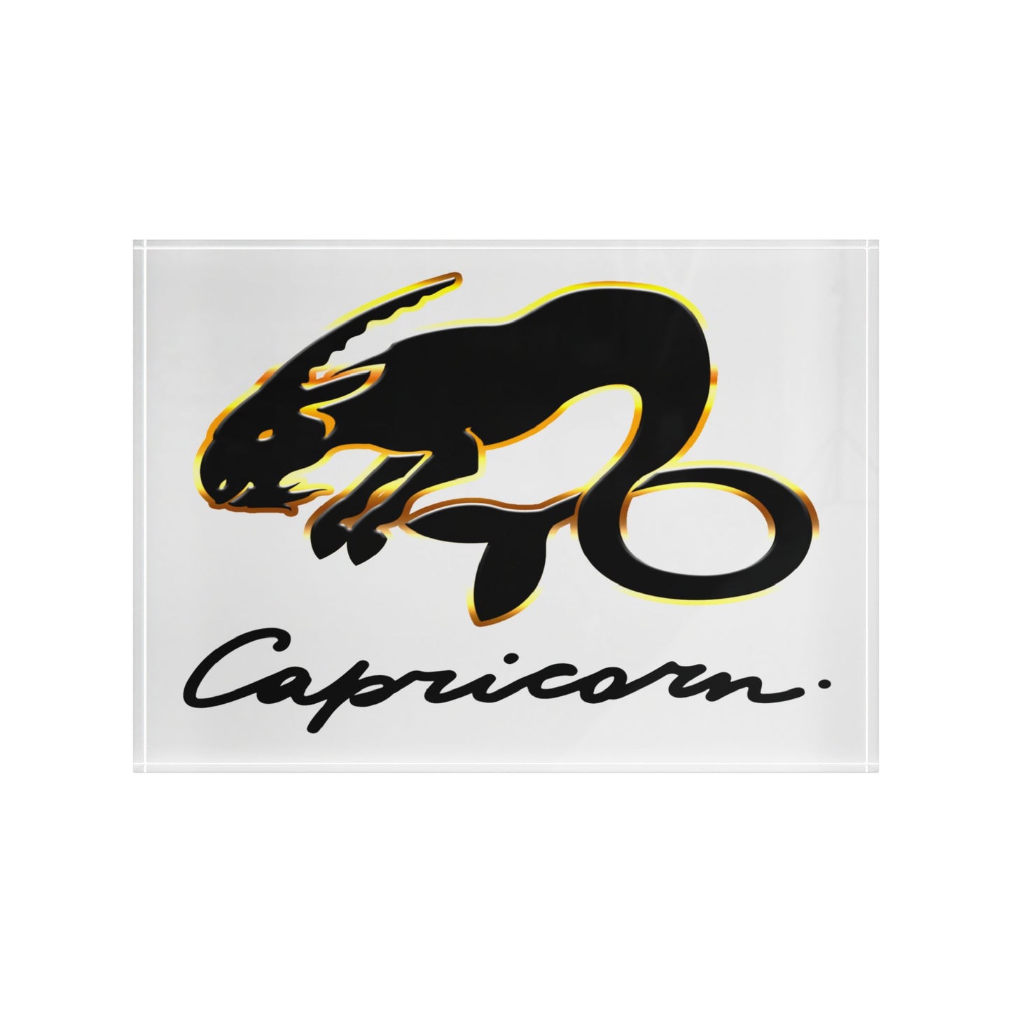 Capricorn Goat, Photo Block (White)