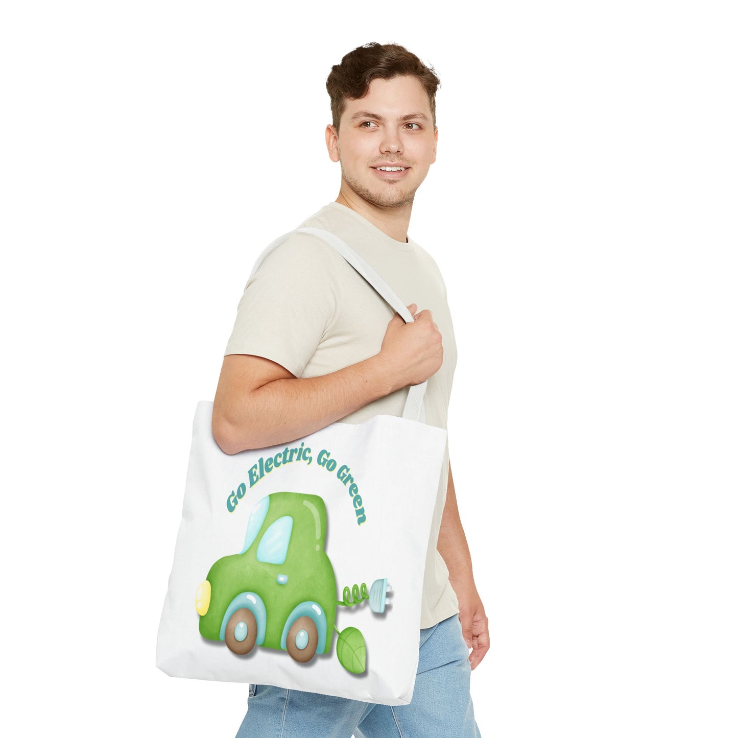 Go Electric, Go Green Tote Bag, 3 Sizes