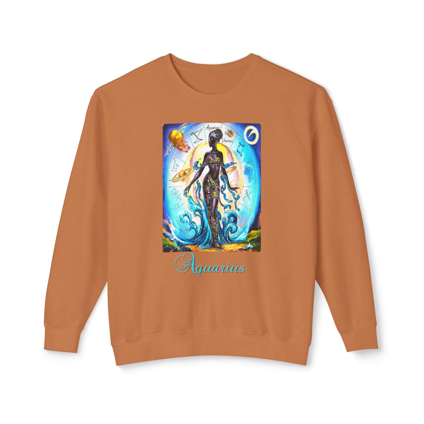 Aquarius, Unisex Lightweight Crewneck Sweatshirt