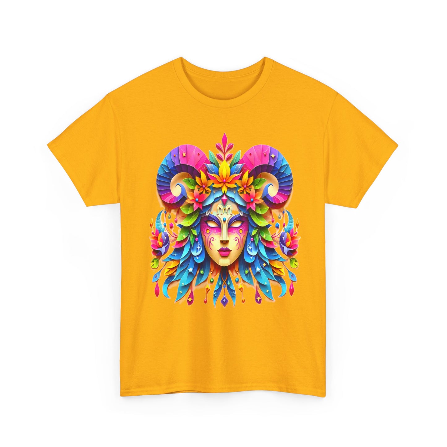 Virgo Mask, Unisex Heavy Cotton Tee