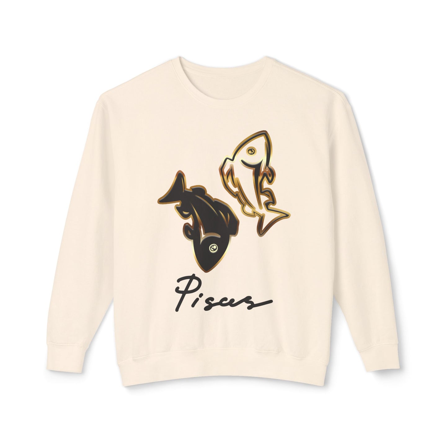 Pisces Fish, Unisex Lightweight Crewneck Sweatshirt