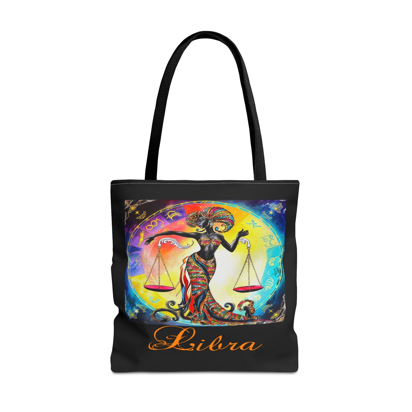 Libra Black Tote Bag, 3 Sizes