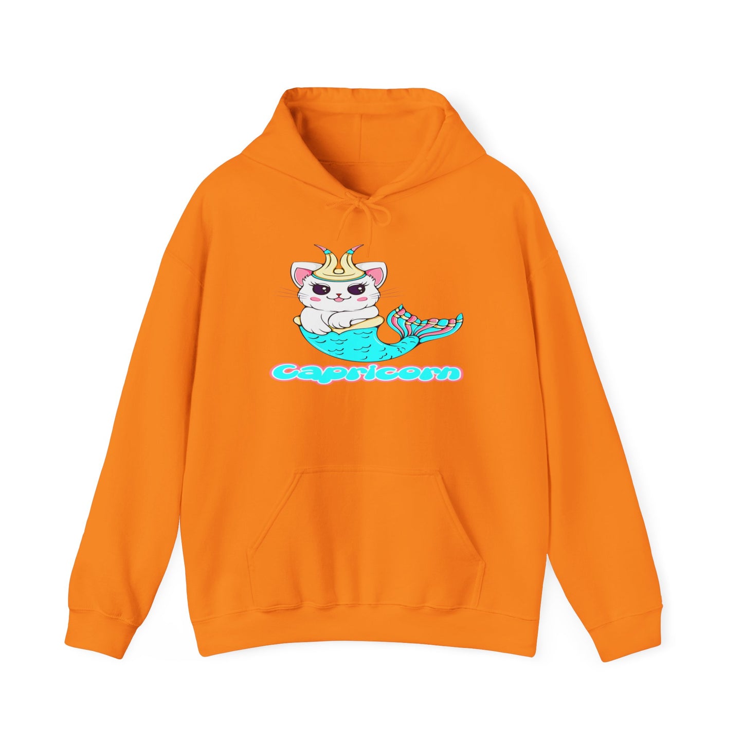 Capricorn Anime Cat, Unisex Heavy Blend™ Hooded Sweatshirt