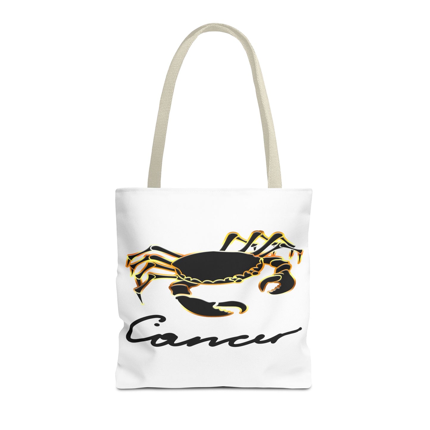 Cancer Crab White Tote Bag, 3 Sizes