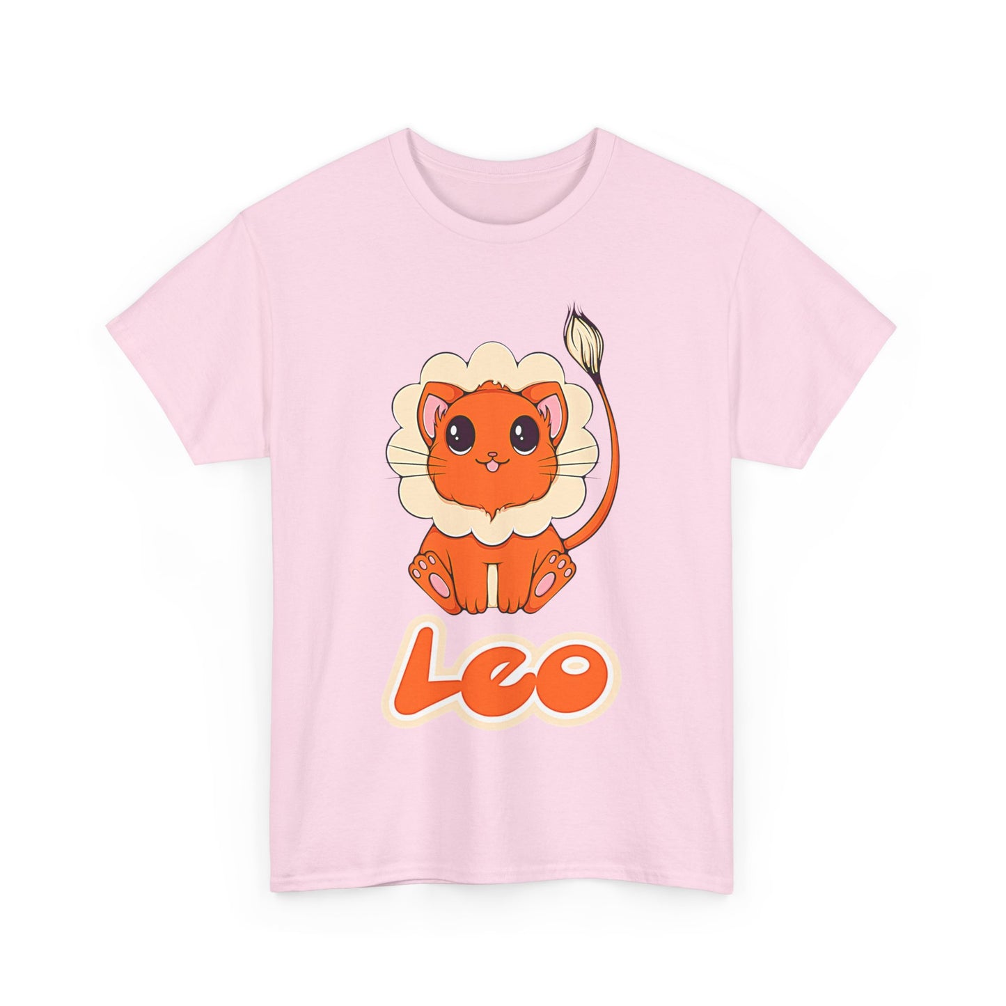 Leo Anime Cat, Unisex Heavy Cotton Tee