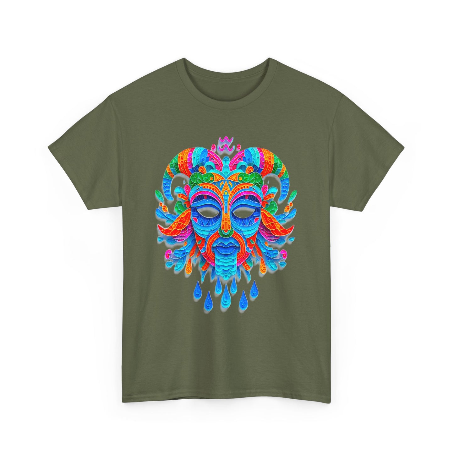 Aquarius Mask, Unisex Heavy Cotton Tee