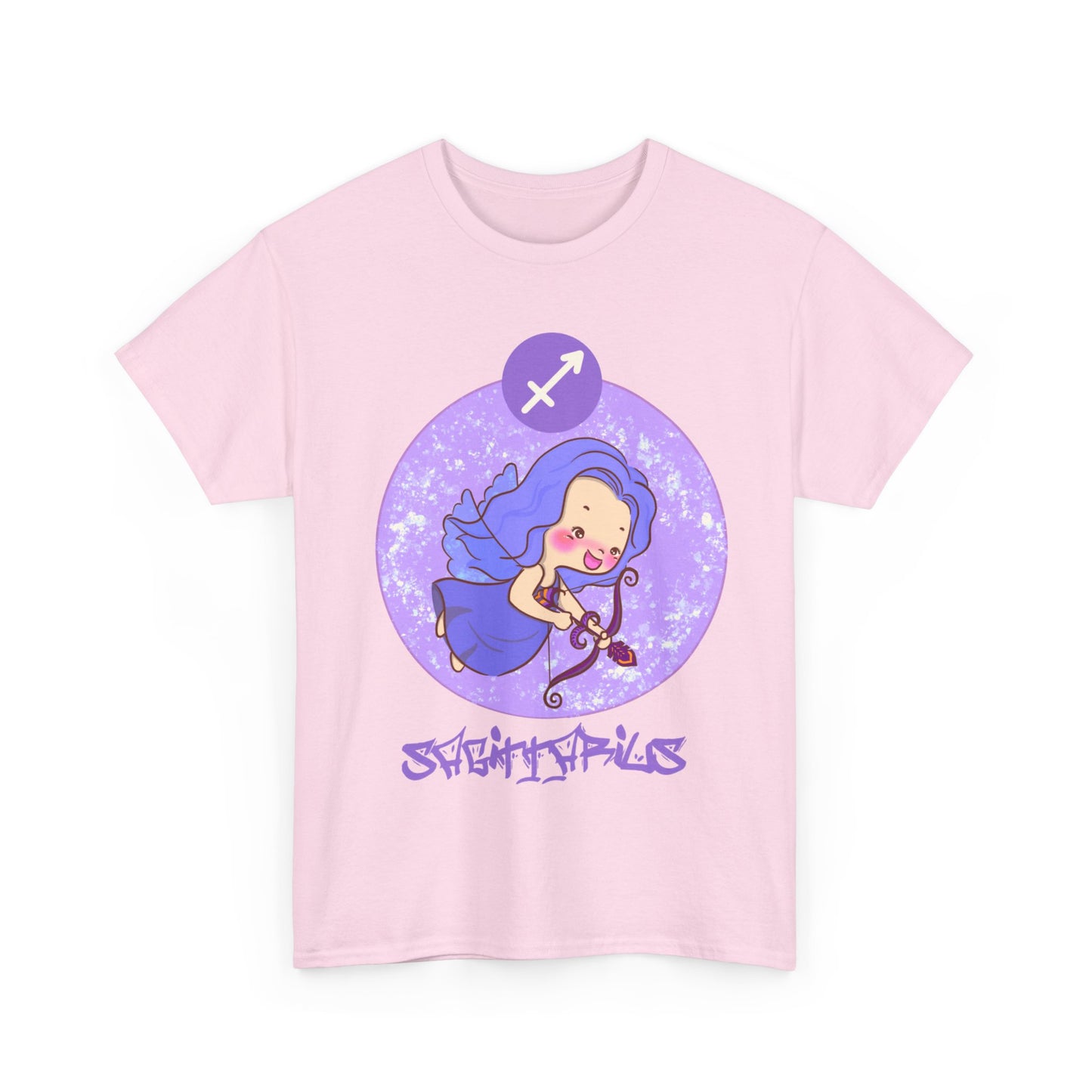 Sagittarius Chibi Archer, Unisex Heavy Cotton Tee