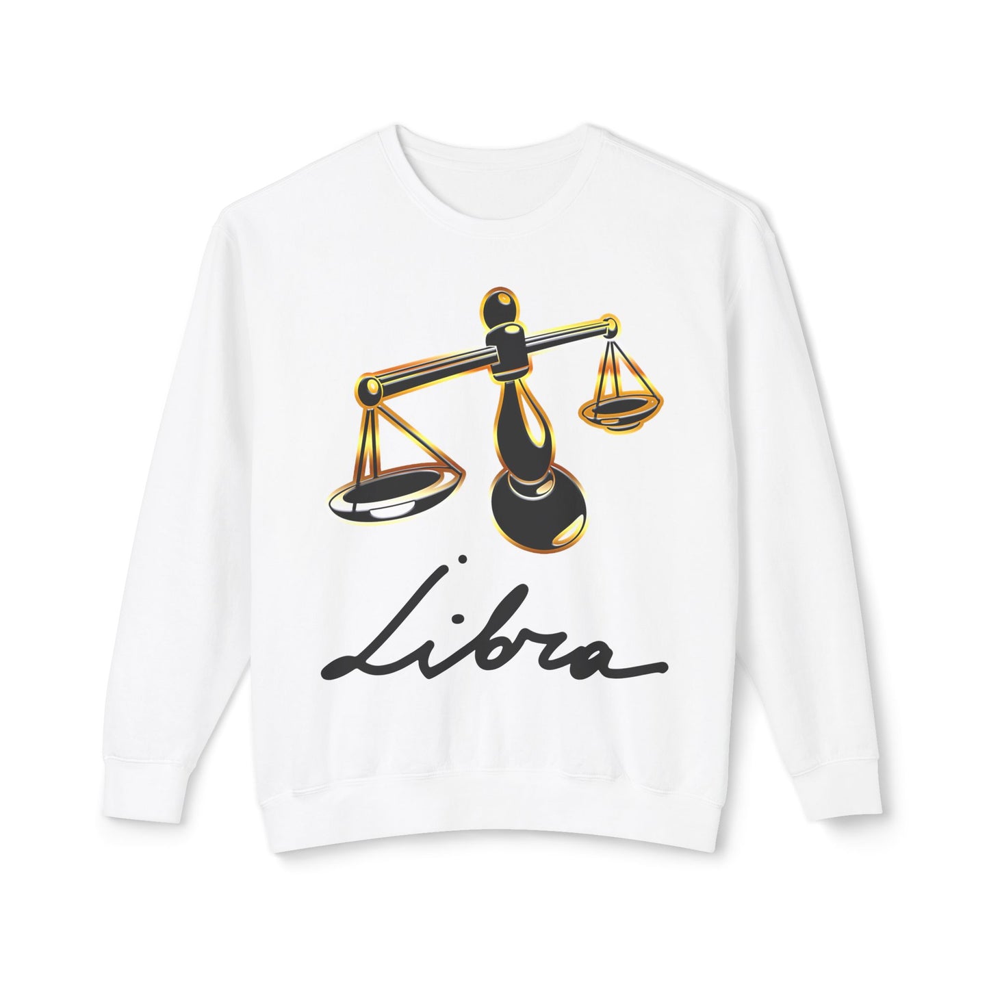 Libra Scales, Unisex Lightweight Crewneck Sweatshirt