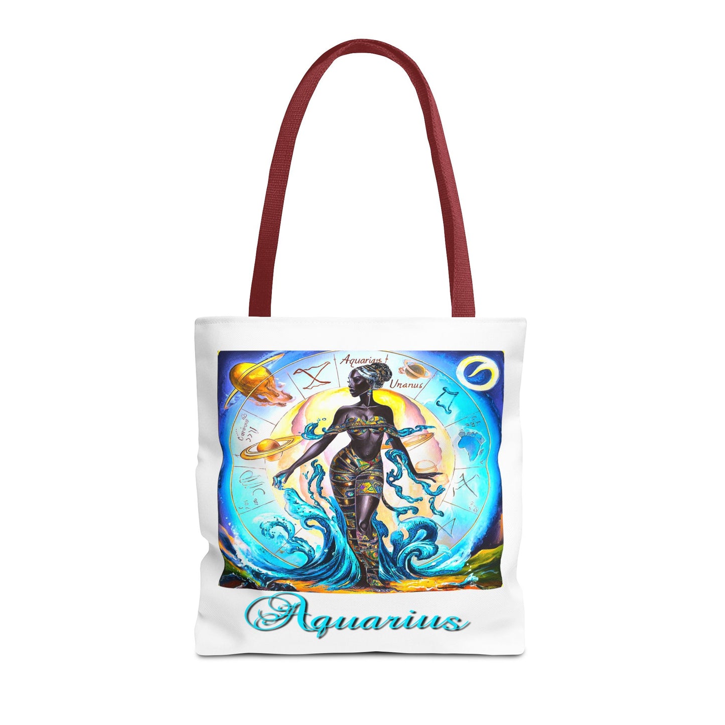 Aquarius White Tote Bag, 3 Sizes