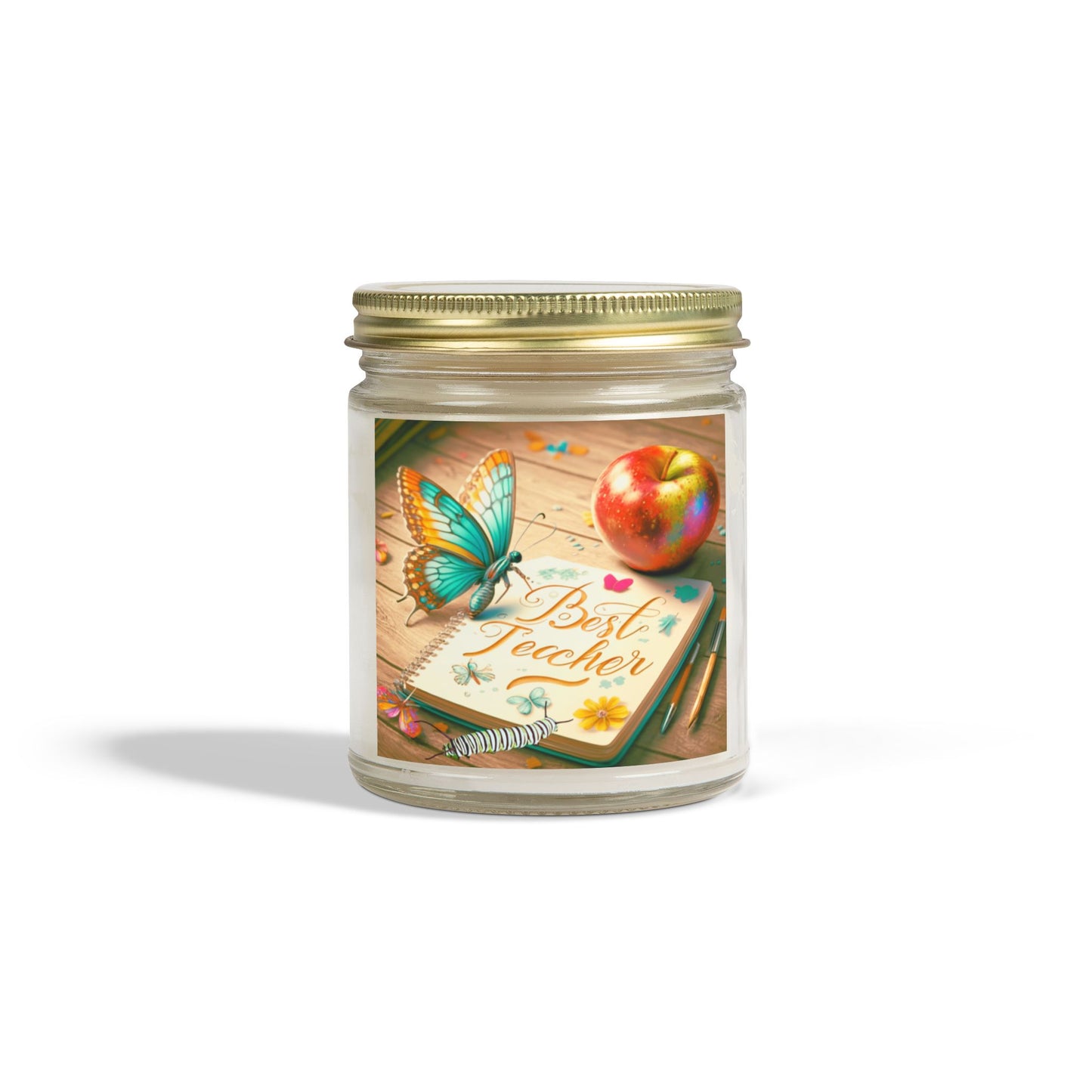 Best Teacher Vintage, Scented Coconut Apricot Candles (4oz, 9oz)