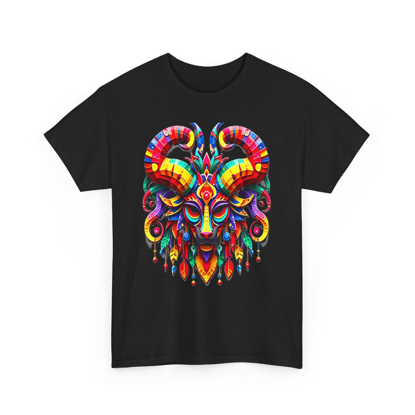 Aries Mask, Unisex Heavy Cotton Tee