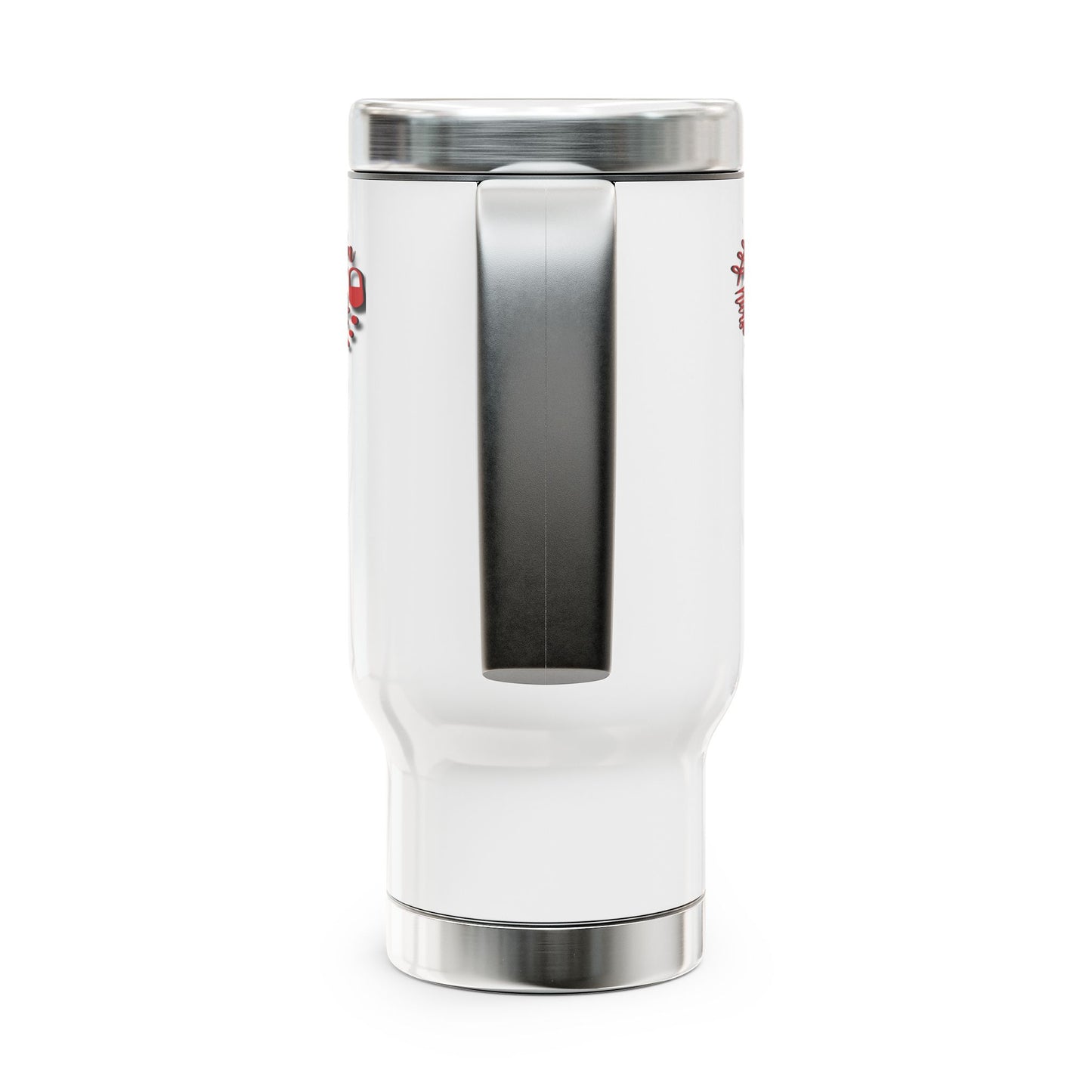 Nurse's Heart, Stainless Steel Travel Mug with Handle, 14oz