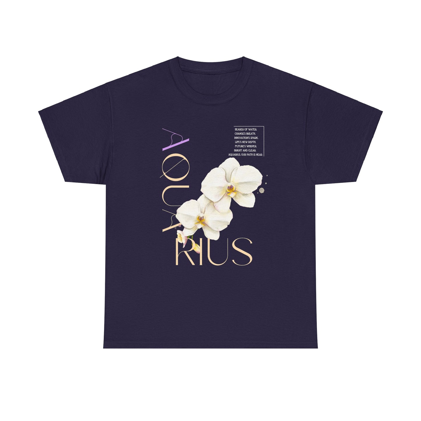 Aquarius Orchids, Unisex Heavy Cotton Tee