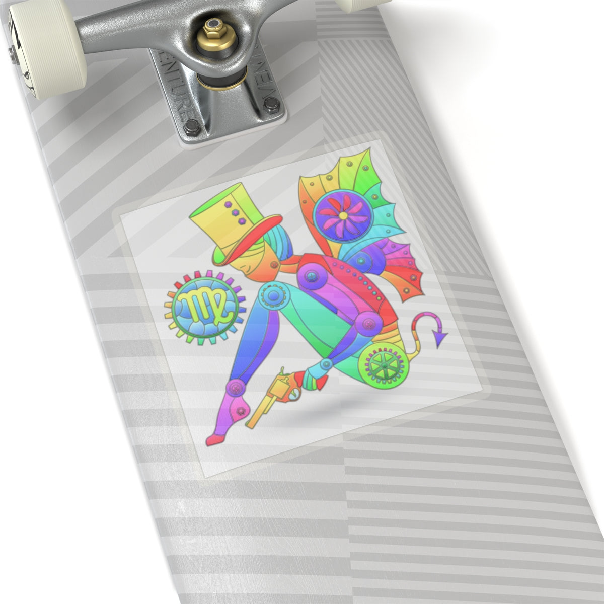 Virgo Rainbow Steampunk, Kiss-Cut Stickers