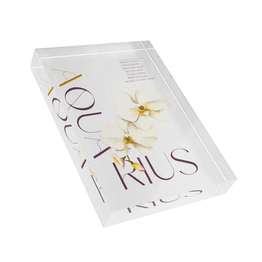 Aquarius Orchids, Photo Block (White)