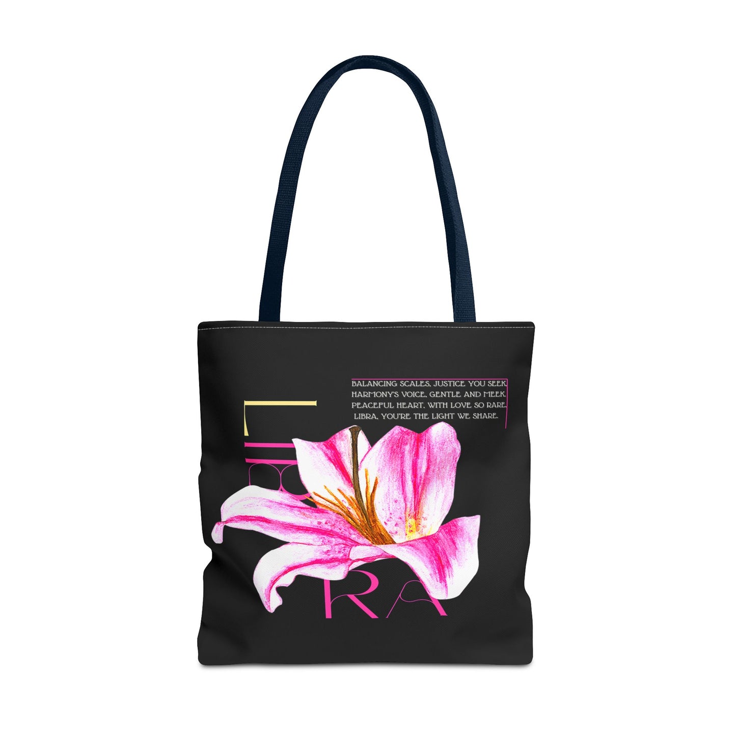 Libra Lily Black Tote Bag, 3 Sizes