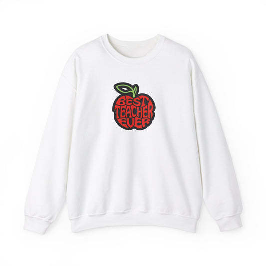 Best Teacher Ever (Red Apple) Unisex Heavy Blend™ Crewneck Sweatshirt