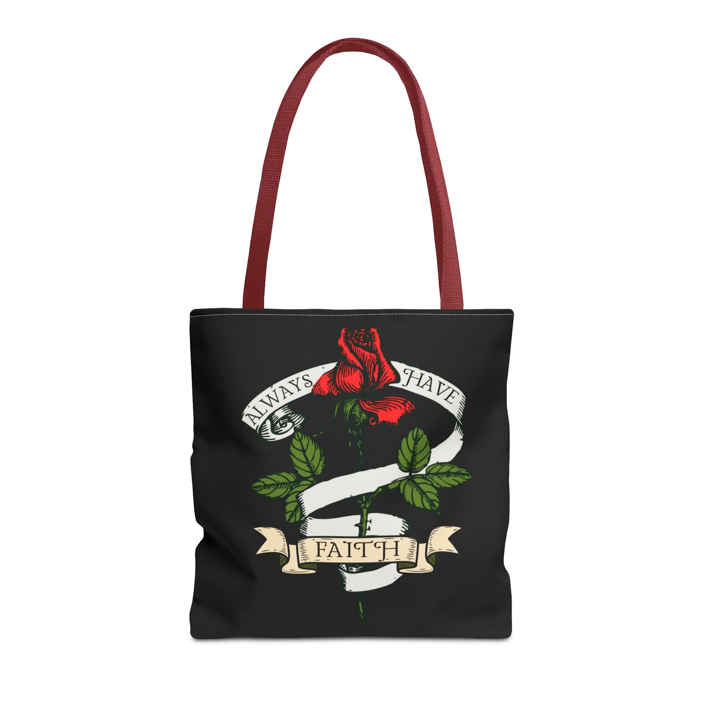 Always Have Faith Black Tote Bag, 3 Sizes