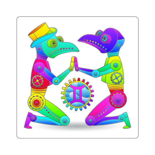 Gemini Rainbow Steampunk, Kiss-Cut Stickers