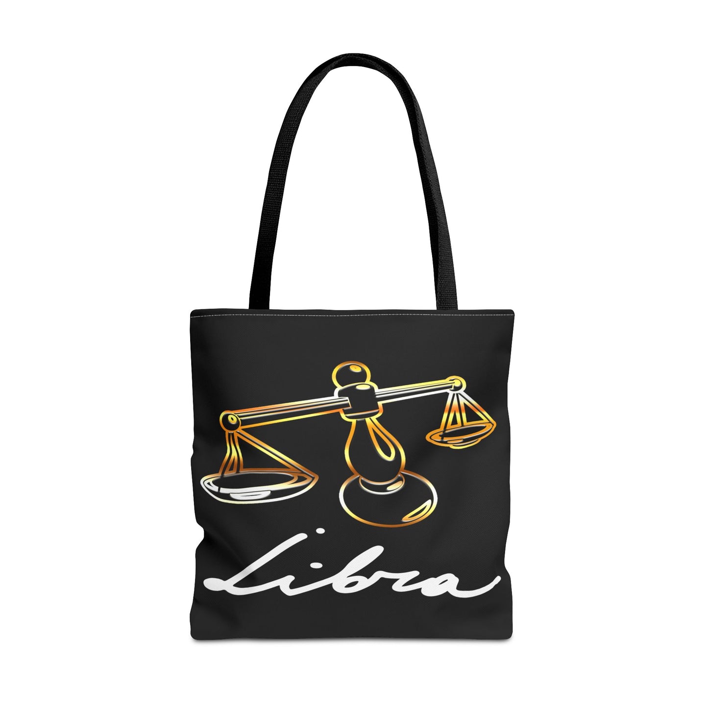 Libra Scales Black Tote Bag, 3 Sizes