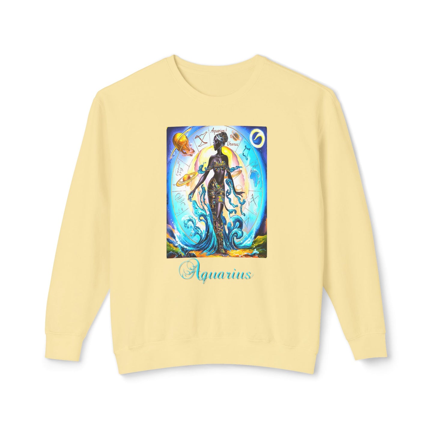 Aquarius, Unisex Lightweight Crewneck Sweatshirt