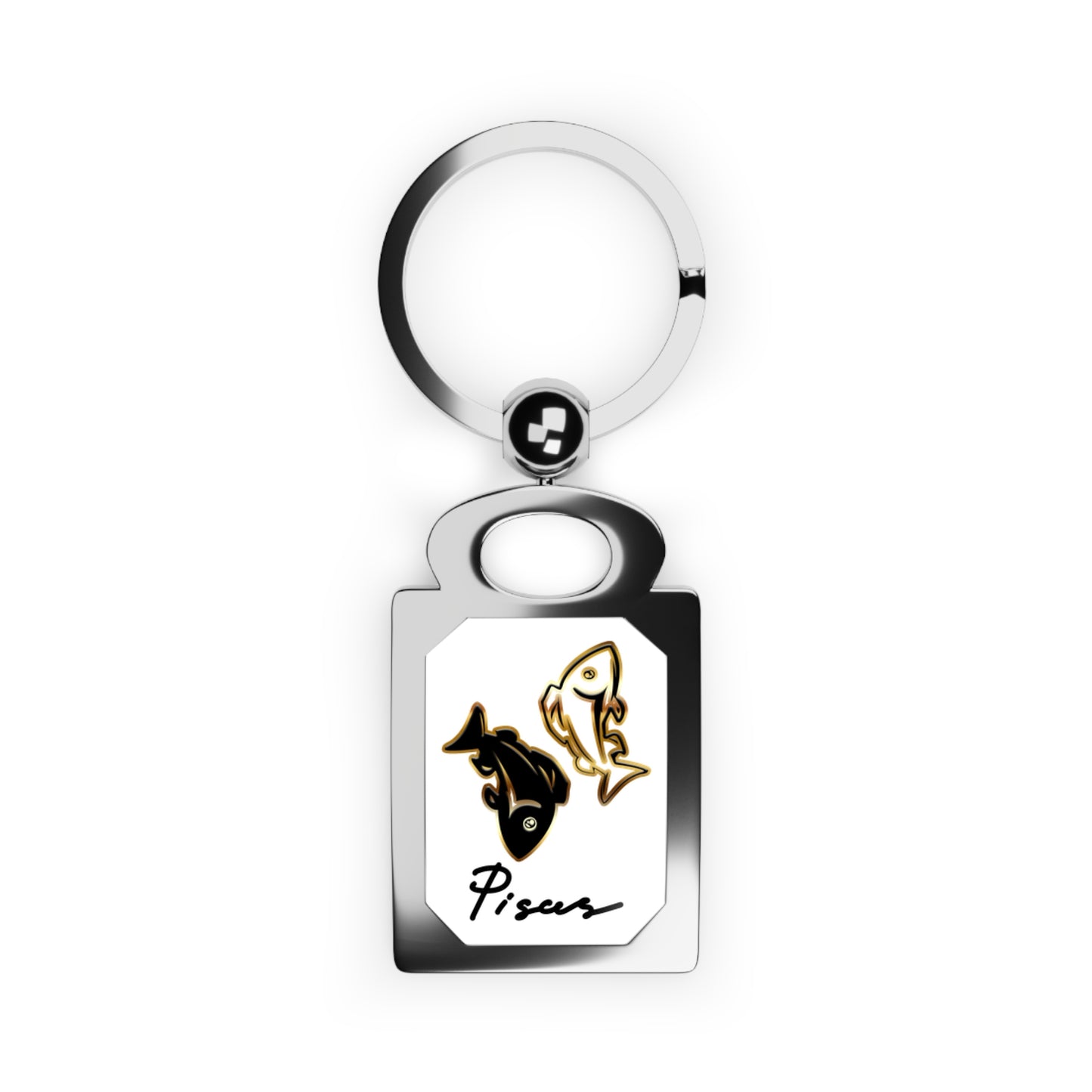 Pisces Fish, Rectangle Photo Keyring