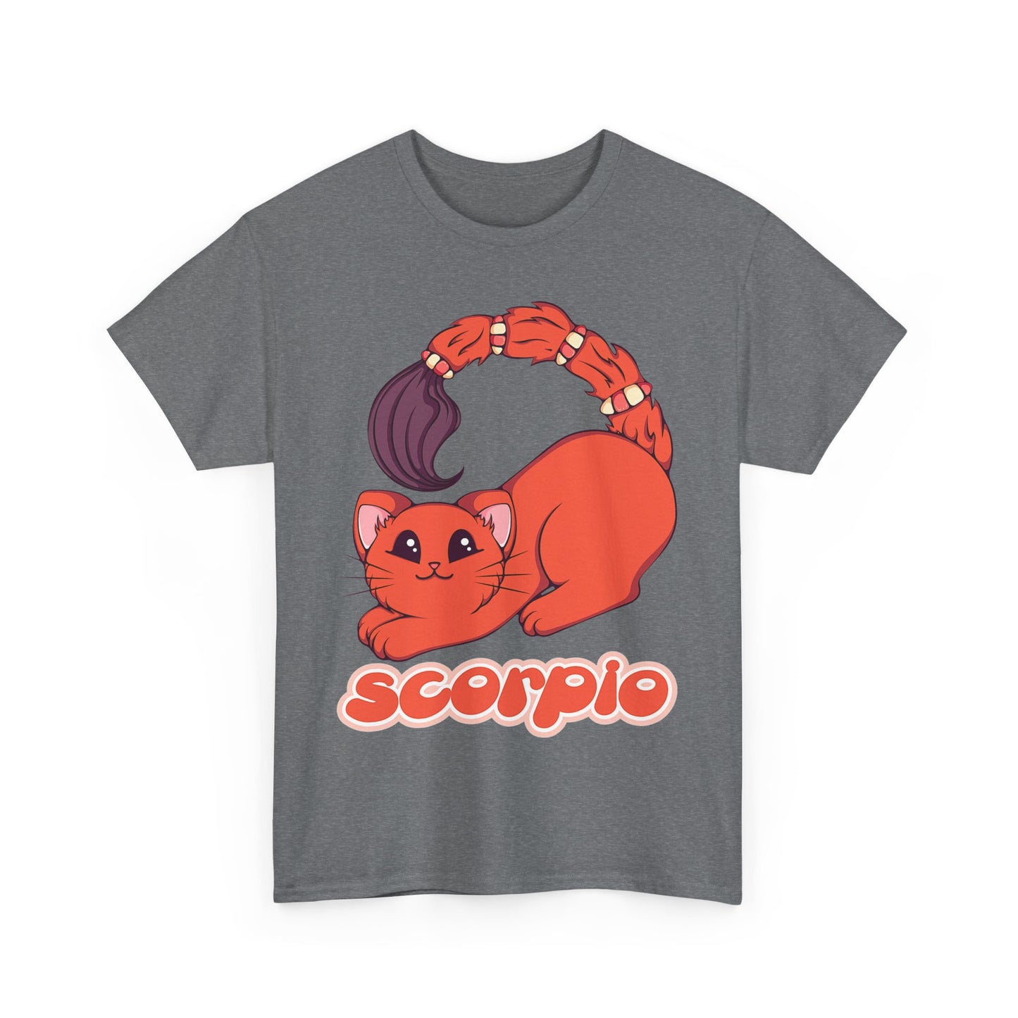 Scorpio Anime Cat, Unisex Heavy Cotton Tee