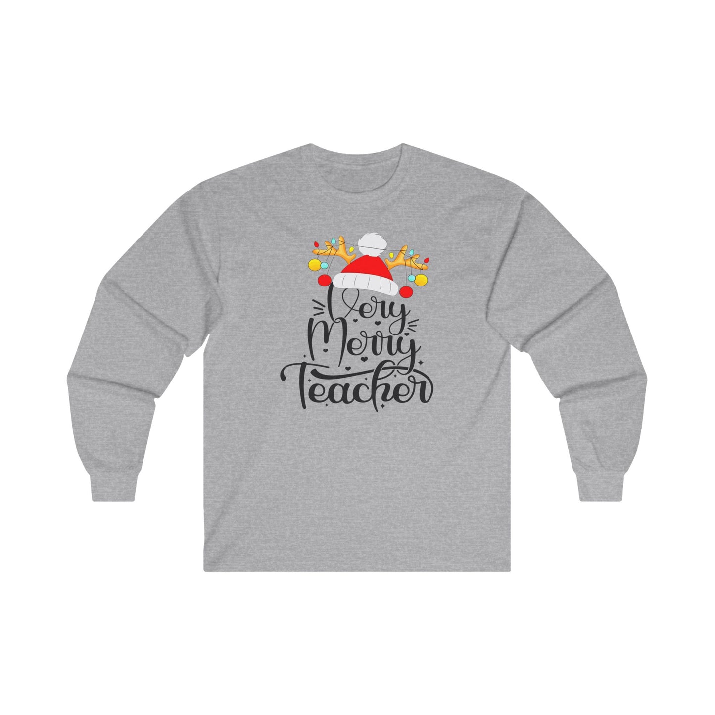 Very Merry Teacher, Unisex Ultra Cotton Long Sleeve Tee