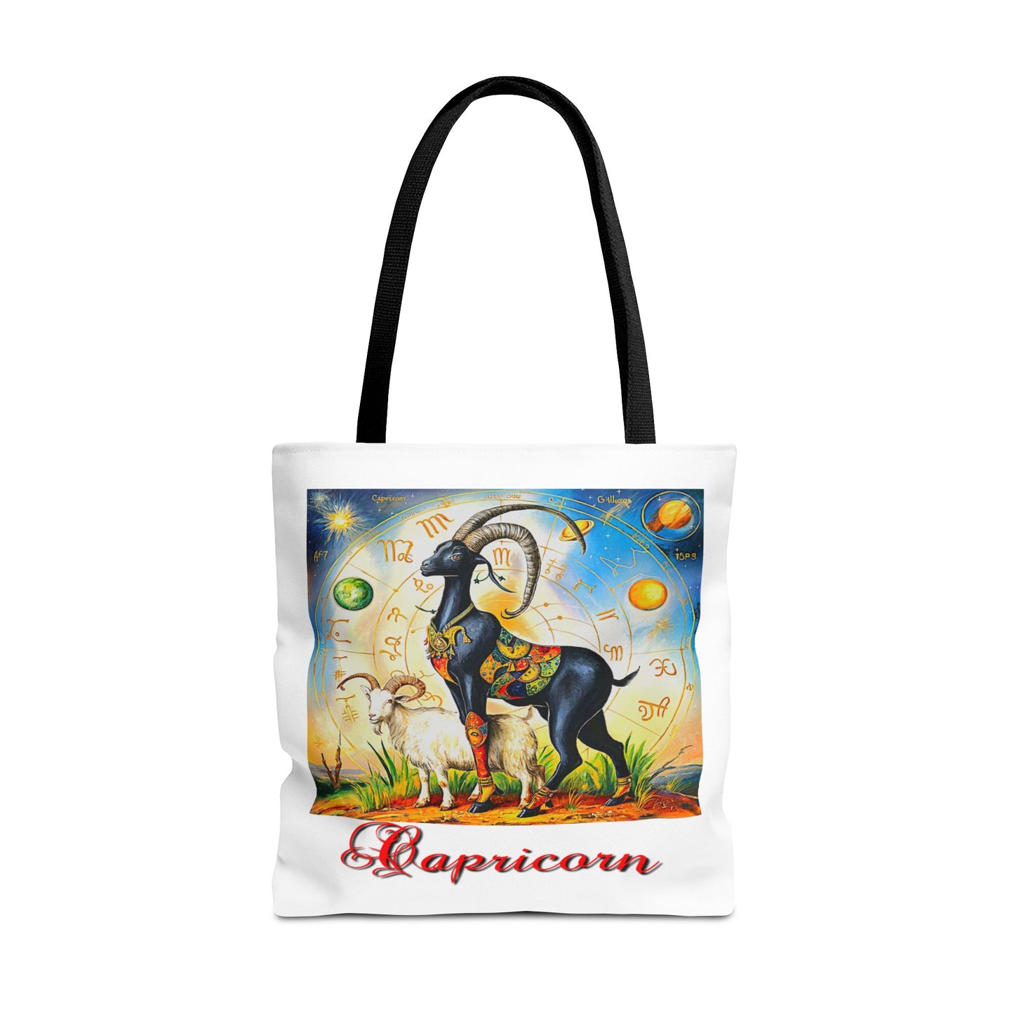 Capricorn White Tote Bag, 3 Sizes