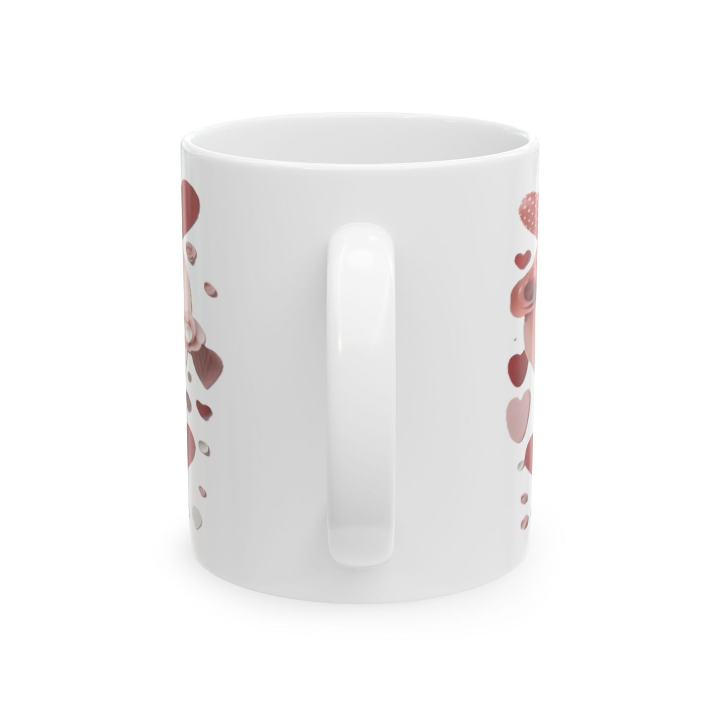 3D Love Hearts, Ceramic Mug, (11oz, 15oz)