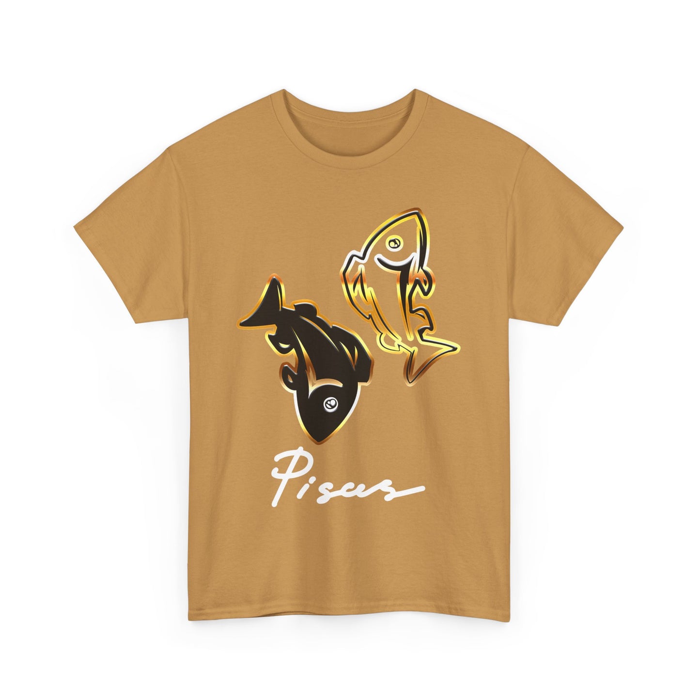 Pisces Fish, Unisex Heavy Cotton Tee