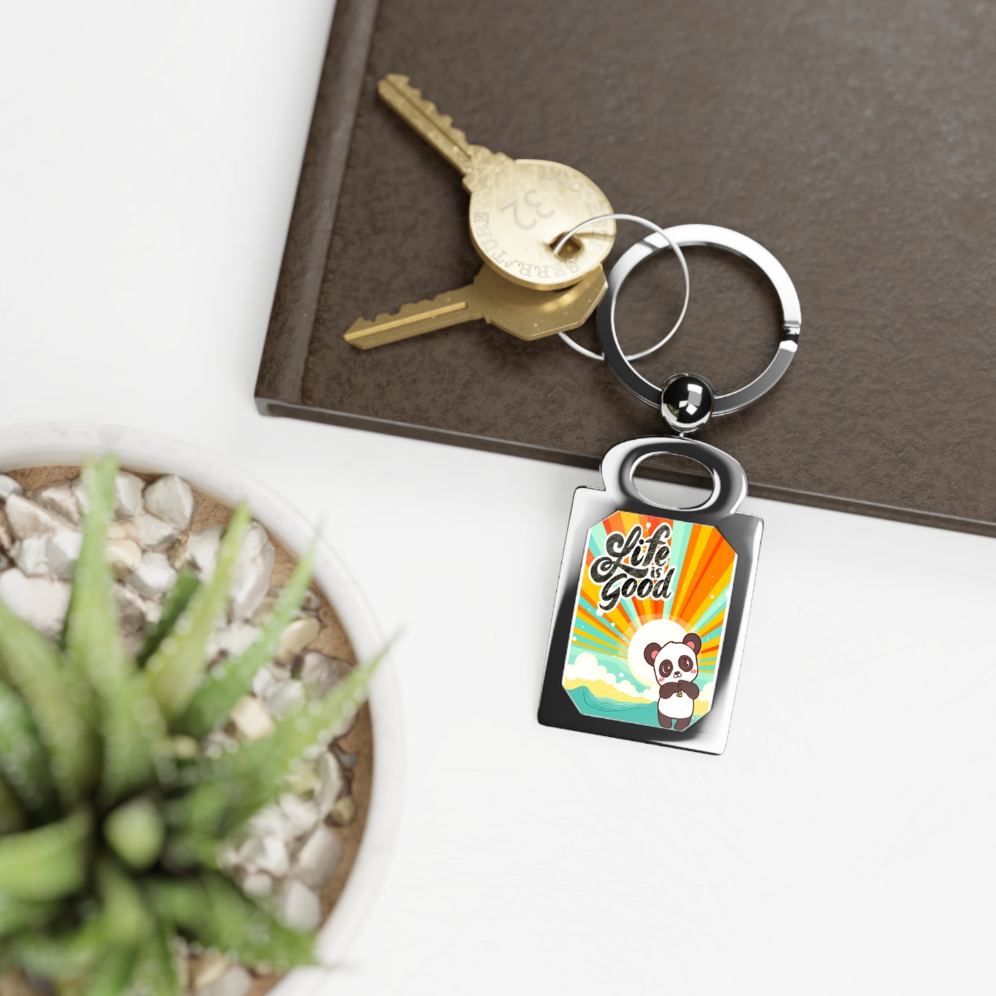 Life is Good, Rectangle Photo Keyring