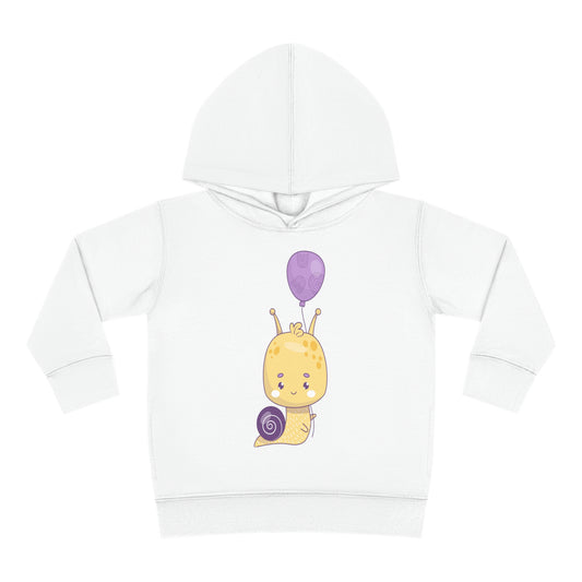 Purple Birthday Snail, Toddler Pullover Fleece Hoodie