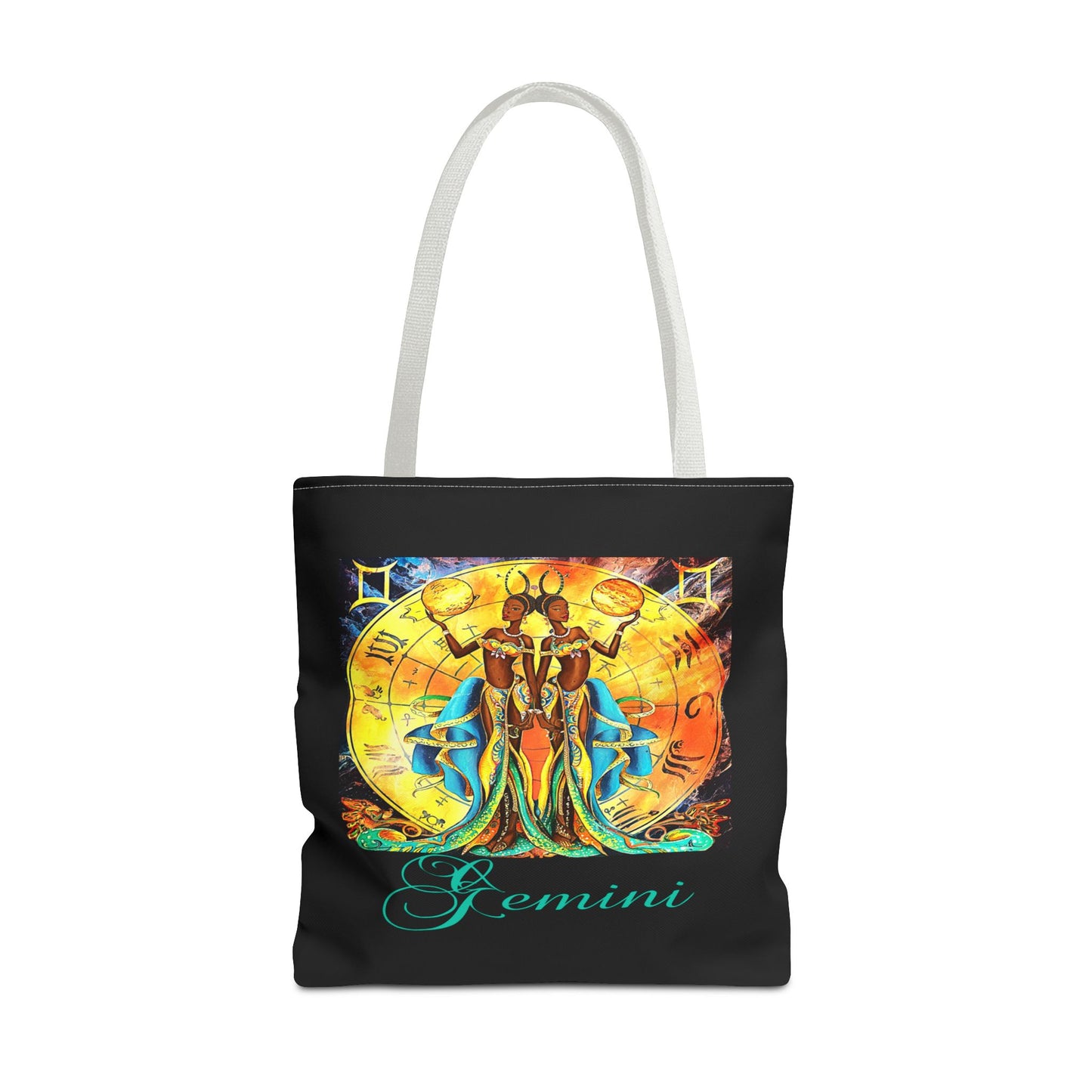 Gemini II Black Tote Bag, 3 Sizes