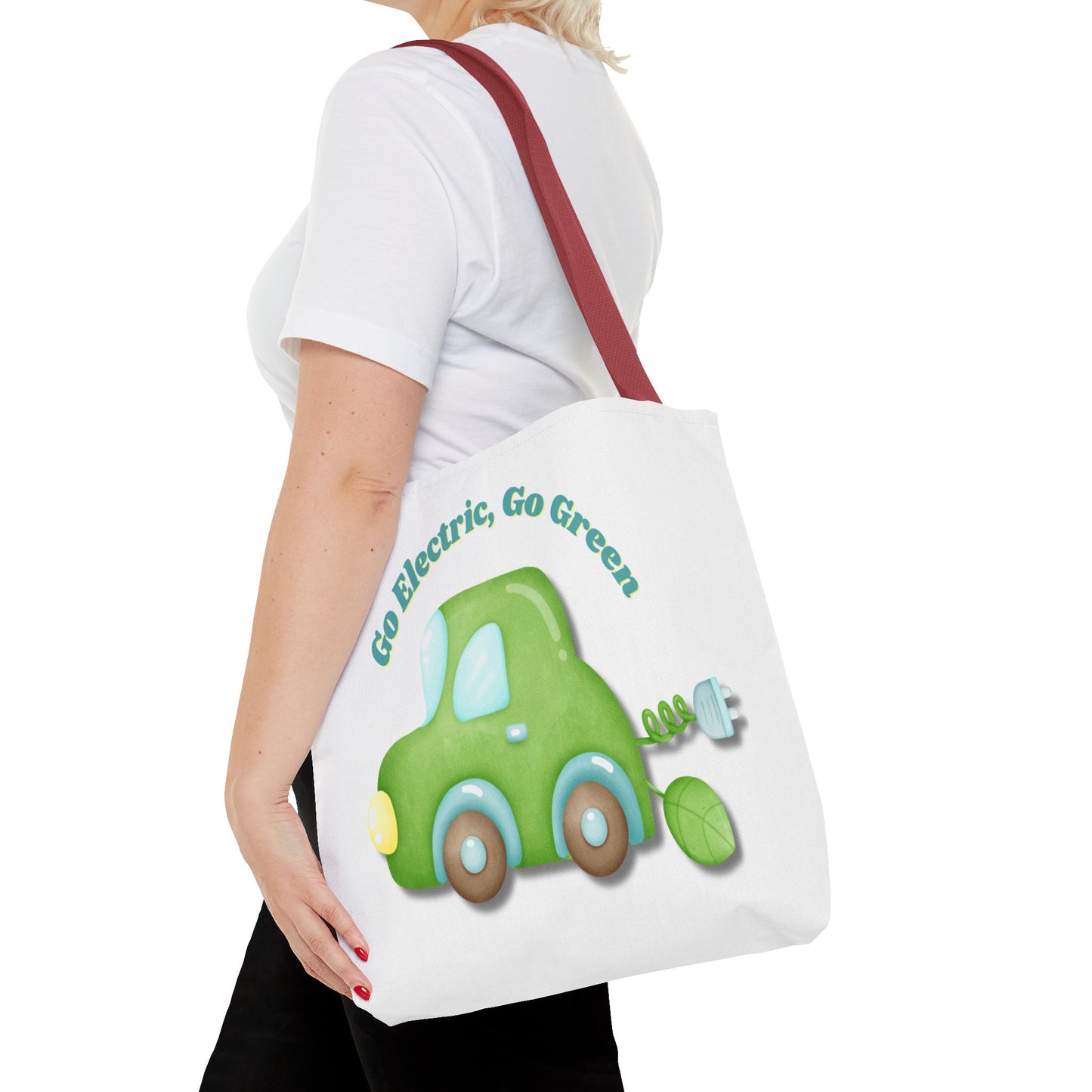 Go Electric, Go Green Tote Bag, 3 Sizes