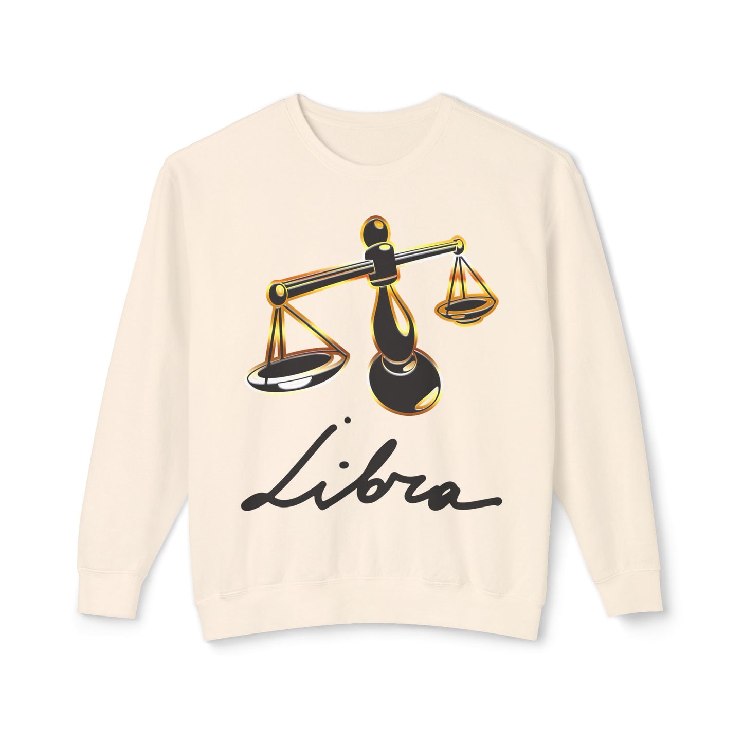 Libra Scales, Unisex Lightweight Crewneck Sweatshirt