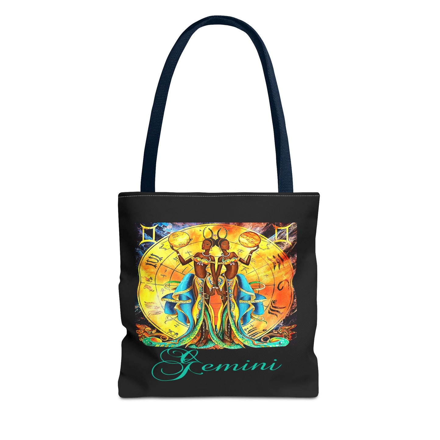 Gemini II Black Tote Bag, 3 Sizes