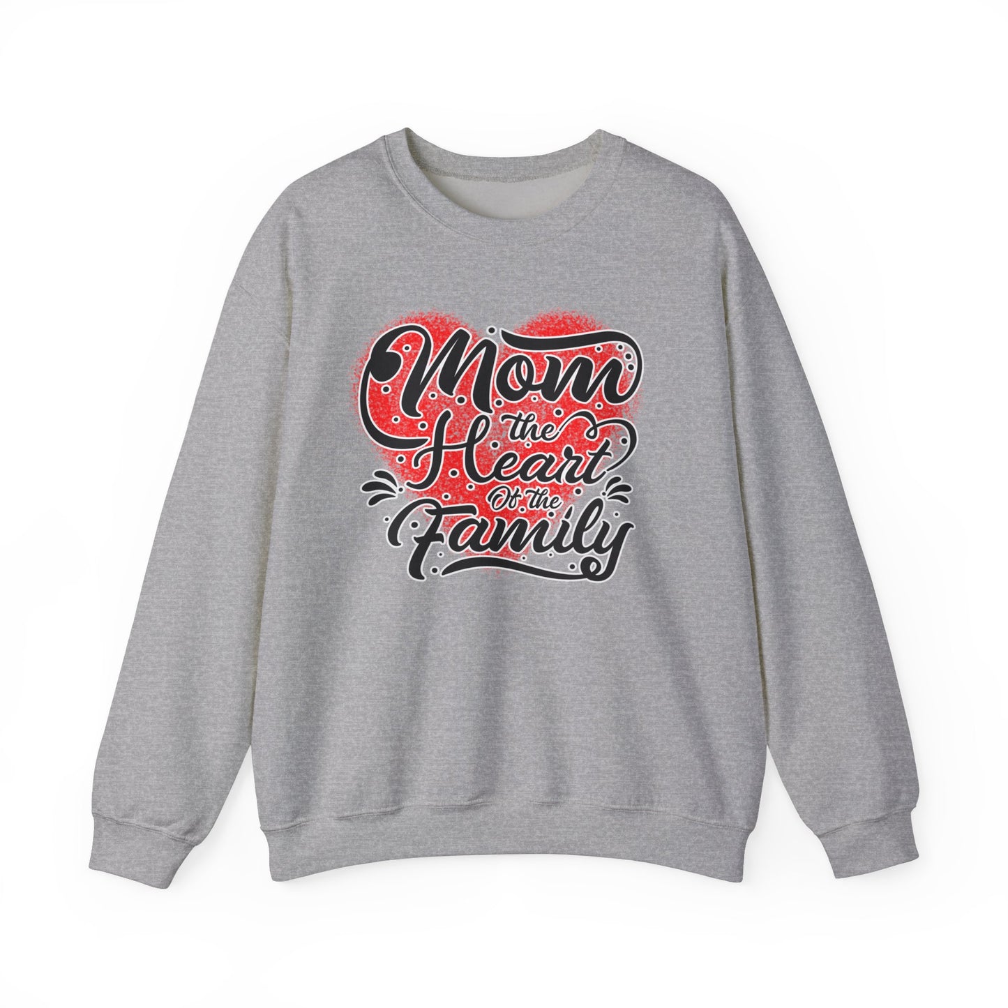 Mom, the Heart of the Family, Unisex Heavy Blend™ Crewneck Sweatshirt