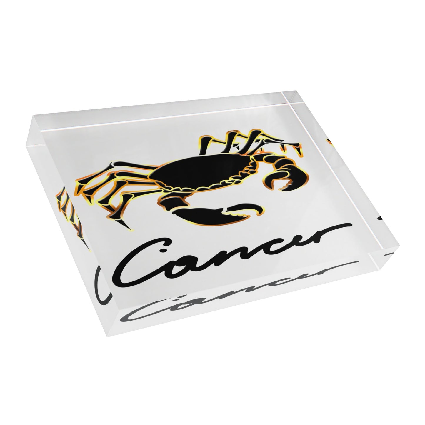 Cancer Crab Photo Block, White